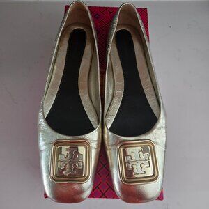 Tory Burch Georgia Ballet Flat in Spark Gold